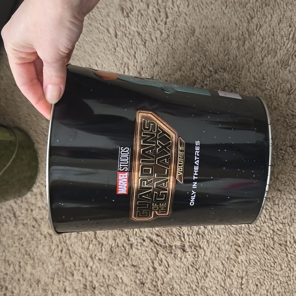 Gardians Of The Galaxy Popcorn Bucket Marvel Collectible Tin Movie Theater Merch